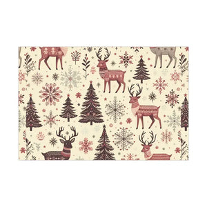 Festive Reindeer Gift Wrap - Christmas Paper - Dipaliz - 30’’ x 20’’ / Matte - Wrapping