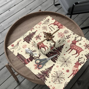 Festive Reindeer Gift Wrap - Christmas Paper - Dipaliz - Wrapping
