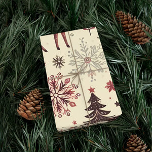 Festive Reindeer Gift Wrap - Christmas Paper - Dipaliz - Wrapping