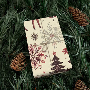 Festive Reindeer Gift Wrap - Christmas Paper - Dipaliz - Wrapping