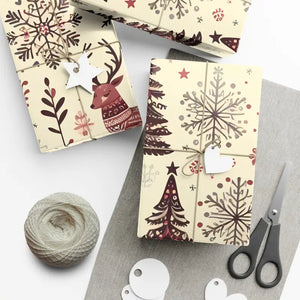 Festive Reindeer Gift Wrap - Christmas Paper - Dipaliz - Wrapping