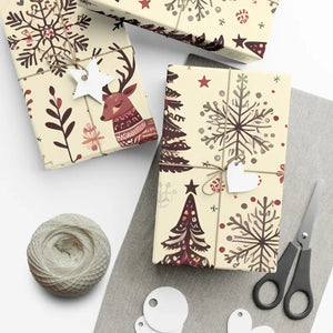 Festive Reindeer Gift Wrap - Christmas Paper - Dipaliz - Wrapping