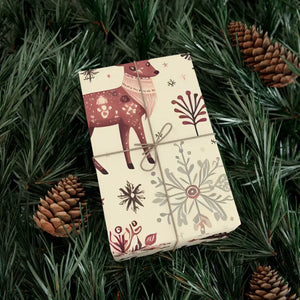 Festive Reindeer Gift Wrap - Christmas Paper - Dipaliz - Wrapping