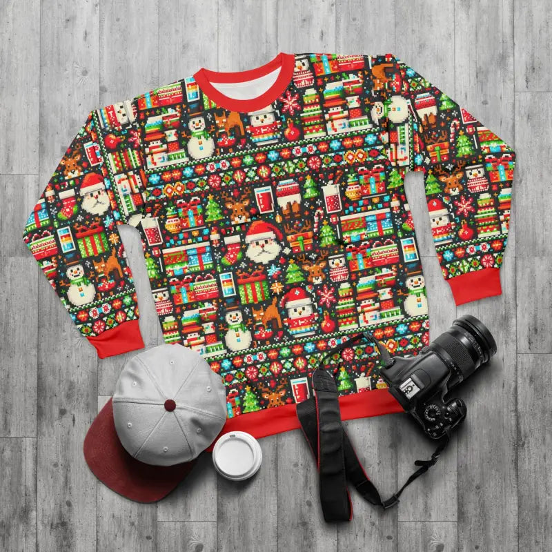 Sleigh the Holidays in Style with Festive Santa Unisex Sweatshirt - All Over Prints