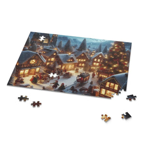Christmas Town Jigsaw Puzzle - Festive Season Collection - Dipaliz