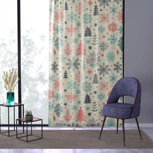 Festive Christmas Window Curtains - 50x84 Polyester - Dipaliz