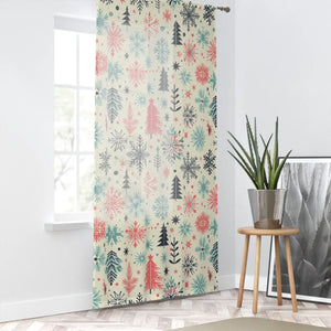 Festive Christmas Window Curtains - 50x84 Polyester - Dipaliz