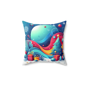 Festive Spun Polyester Pillow - Christmas Tree Holiday Decor - Dipaliz - 14’’ × - Throw Pillows