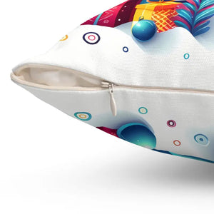 Festive Spun Polyester Pillow - Christmas Tree Holiday Decor - Dipaliz - Throw Pillows