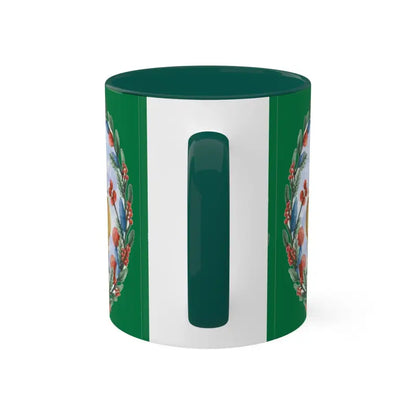 Festive Start with Colorful Christmas Tree Mugs - 11oz / Green Mug