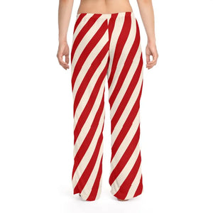 Festive Striped Holiday Loungewear Women’s Pajama Pants - Dipaliz - Pajamas