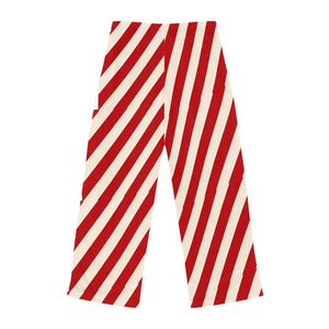 Festive Striped Holiday Loungewear Women’s Pajama Pants - Dipaliz - Pajamas