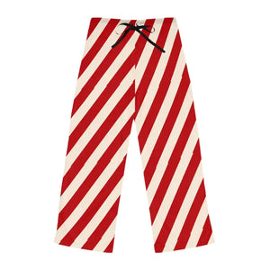 Festive Striped Holiday Loungewear Women’s Pajama Pants - Dipaliz - Pajamas