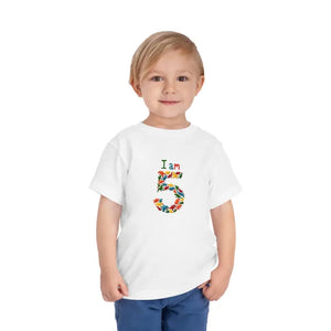 Festive Toddler Tee Vibrant Floral Birthday Bash Design - Dipaliz - T-shirts