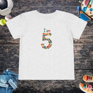 Festive Toddler Tee Vibrant Floral Birthday Bash Design - Dipaliz - Athletic Heather / 2t - T-shirts