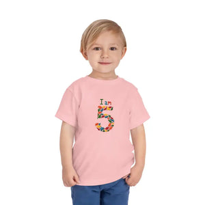Festive Toddler Tee Vibrant Floral Birthday Bash Design - Dipaliz - T-shirts