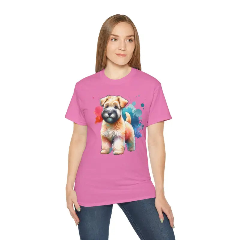 Style with Dipaliz’s Ultra Cotton Terrier Dog Tee - Azalea / s T-shirt