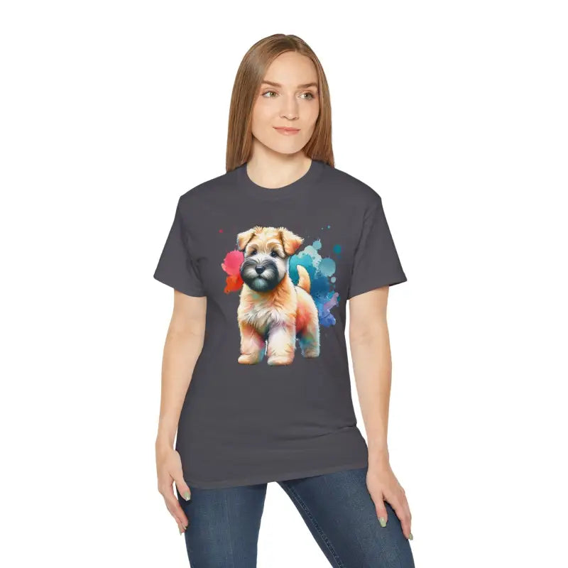 Style with Dipaliz’s Ultra Cotton Terrier Dog Tee - Charcoal / s T-shirt