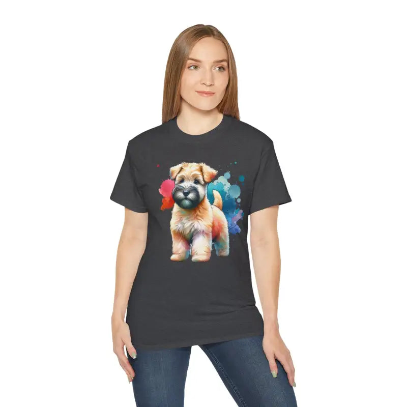 Style with Dipaliz’s Ultra Cotton Terrier Dog Tee - Dark Heather / s T-shirt