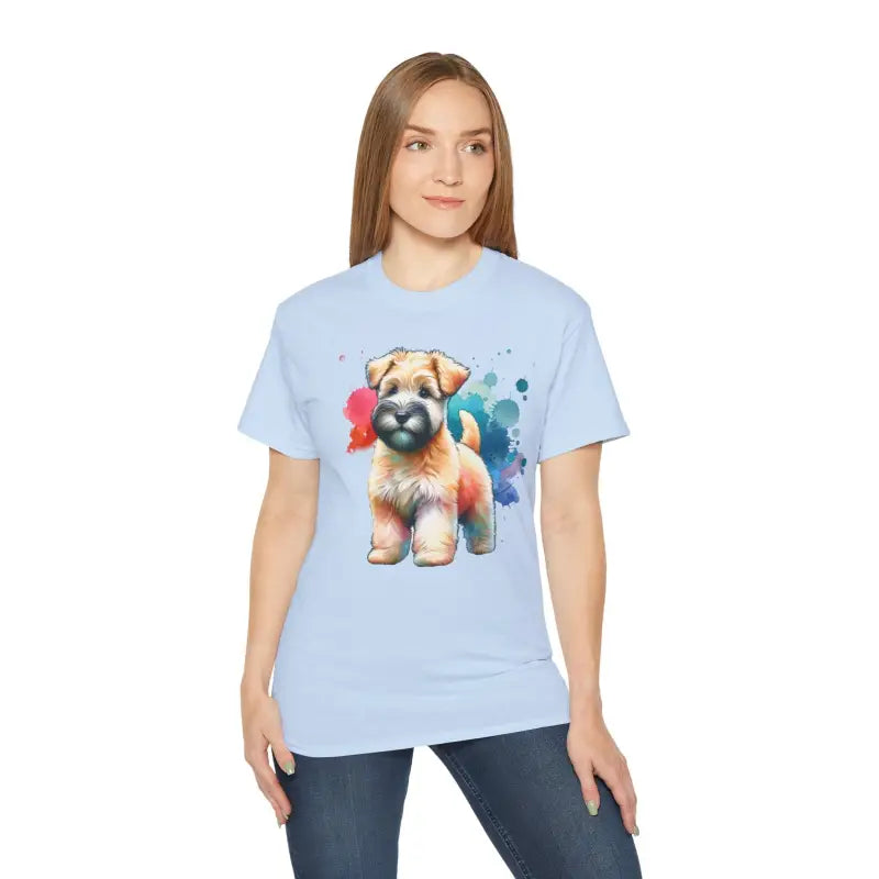 Style with Dipaliz’s Ultra Cotton Terrier Dog Tee - Light Blue / s T-shirt