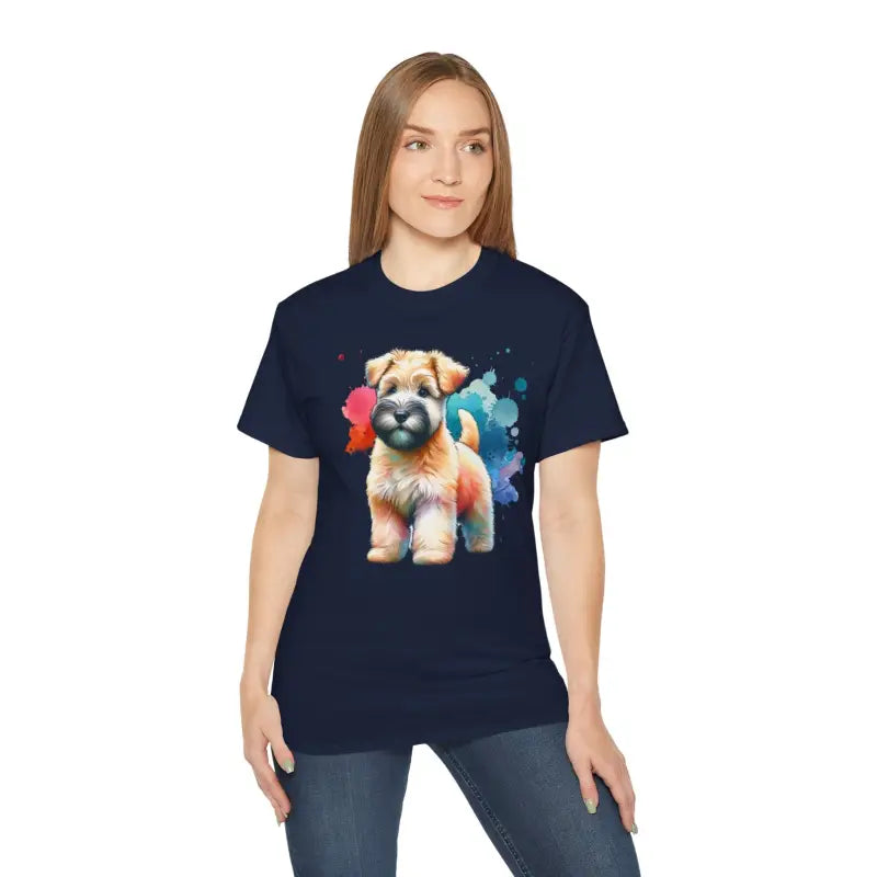 Style with Dipaliz’s Ultra Cotton Terrier Dog Tee - Navy / s T-shirt