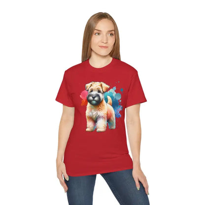 Style with Dipaliz’s Ultra Cotton Terrier Dog Tee - Red / s T-shirt