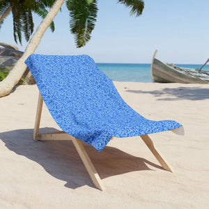 Blue Mosaic Beach Towel - Coastal Paradise Design - Dipaliz - 30’’ × 60’’ - Home Decor