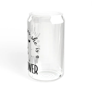 Wildflower Tempered Glass Sipper - Bamboo Lid Design - Dipaliz - Tumblers