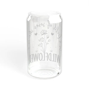Wildflower Tempered Glass Sipper - Bamboo Lid Design - Dipaliz - Tumblers