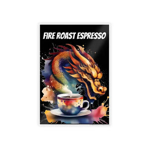 Roast Espresso Dragon Gloss Poster for Coffee Lovers - Dipaliz - 16.5’’ x 23.4’’ (vertical) / Glossy - Posters Prints &
