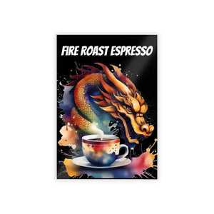 Roast Espresso Dragon Gloss Poster for Coffee Lovers - Dipaliz - 23.4’’ x 33.1’’ (vertical) / Glossy - Posters Prints &