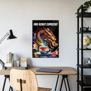 Roast Espresso Dragon Gloss Poster for Coffee Lovers - Dipaliz - Posters Prints & Visual Artwork