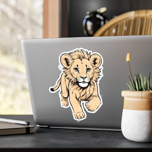 Fierce Lion Vinyl Decals: Jungle Majesty on your Walls - 8’’ x 10’’ / Kiss-cut / Satin Paper Products