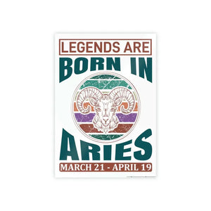 Aries Zodiac Sign Wall Art - Bold Decor Print - Dipaliz - 16.5’’ x 23.4’’ (vertical) / Glossy - Posters Prints & Visual