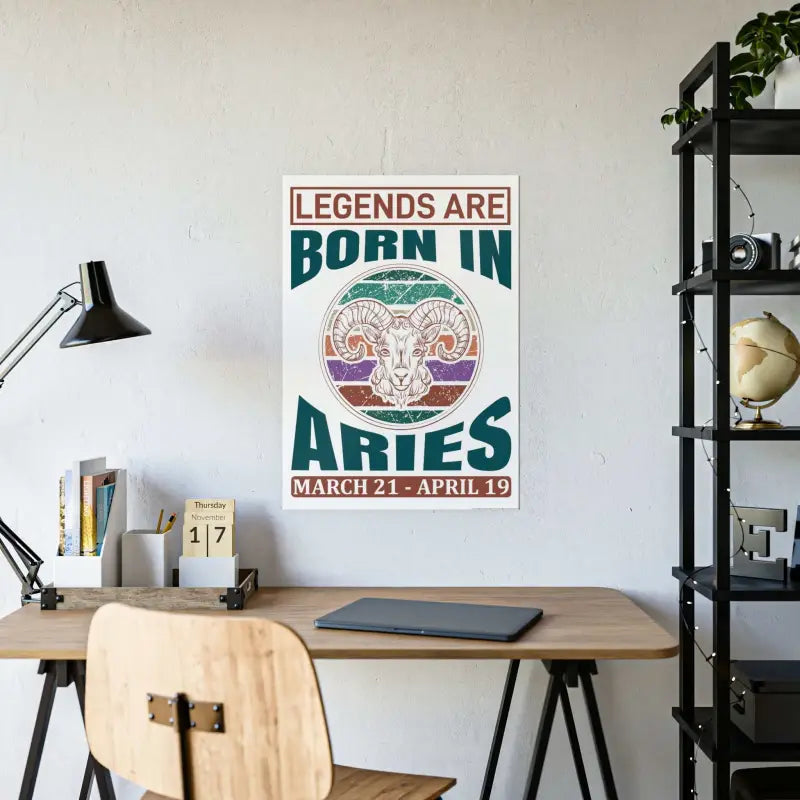 Unleash the Aries Spirit with Bold Zodiac Sign Poster