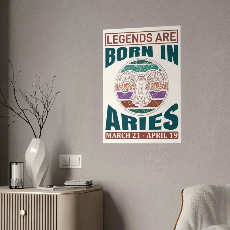 Unleash the Aries Spirit with Bold Zodiac Sign Poster