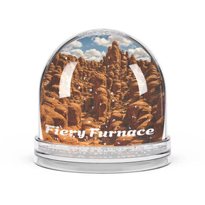 Furnace Snow Globe - Desert Winter Magic Acrylic Glitter - Dipaliz - 3.5’’ × 3.4’’ - Globes