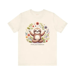 Yoga Unisex Jersey Sloth Tee Find your Balance - Dipaliz - T-shirts