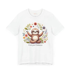 Yoga Unisex Jersey Sloth Tee Find your Balance - Dipaliz - T-shirts
