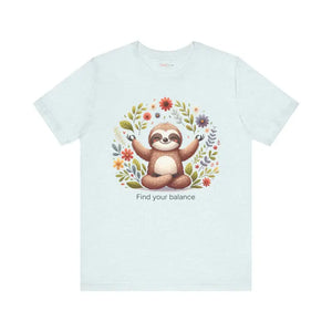 Yoga Unisex Jersey Sloth Tee Find your Balance - Dipaliz - T-shirts