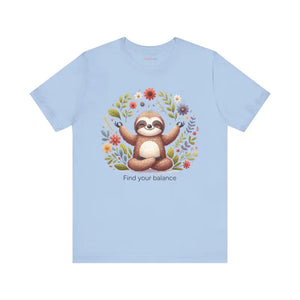 Yoga Unisex Jersey Sloth Tee Find your Balance - Dipaliz - T-shirts