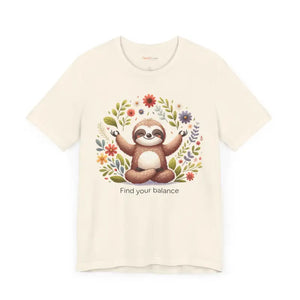 Yoga Unisex Jersey Sloth Tee Find your Balance - Dipaliz - T-shirts