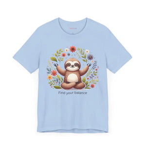 Yoga Unisex Jersey Sloth Tee Find your Balance - Dipaliz - T-shirts
