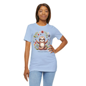 Soft Sloth Yoga Unisex Jersey - Find your Balance - Dipaliz - T-shirts