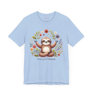 Soft Sloth Yoga Unisex Jersey - Find your Balance - Dipaliz - T-shirts
