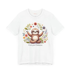 Soft Sloth Yoga Unisex Jersey - Find your Balance - Dipaliz - T-shirts