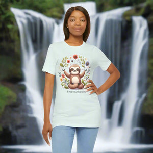 Soft Sloth Yoga Unisex Jersey - Find your Balance - Dipaliz - T-shirts