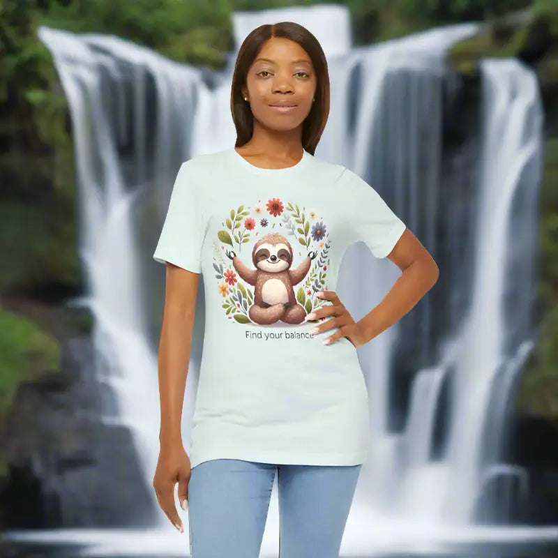 Serene Sloth Yoga Unisex Jersey ?? Ultimate Comfort Tee - T-shirt