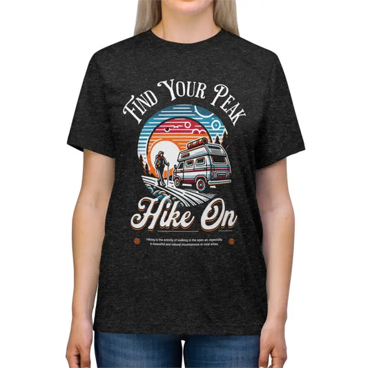 Hike on in Style: Ultimate Triblend Tee for Every Adventure - Black Heather / s T-shirt