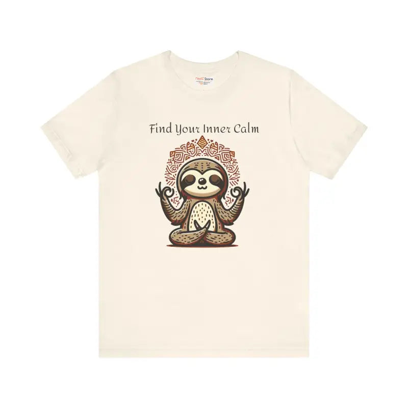 Unisex Jersey Short Sleeve Tee - Sloth Yoga Vibes - Natural / s T-shirt